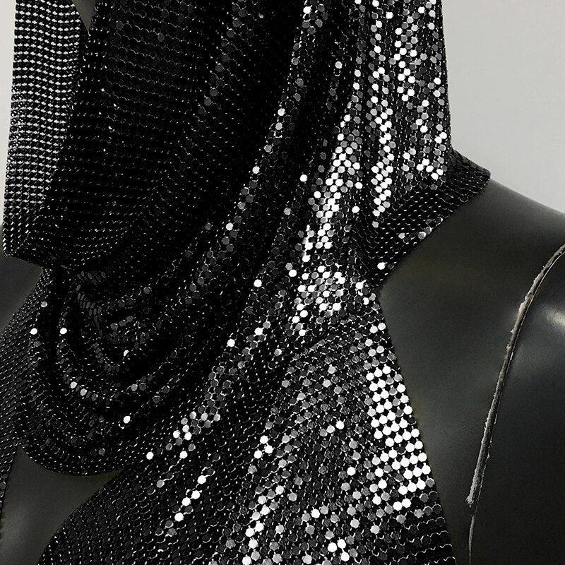 Shiny Metallic Sequin Top Tops - The Burner Shop