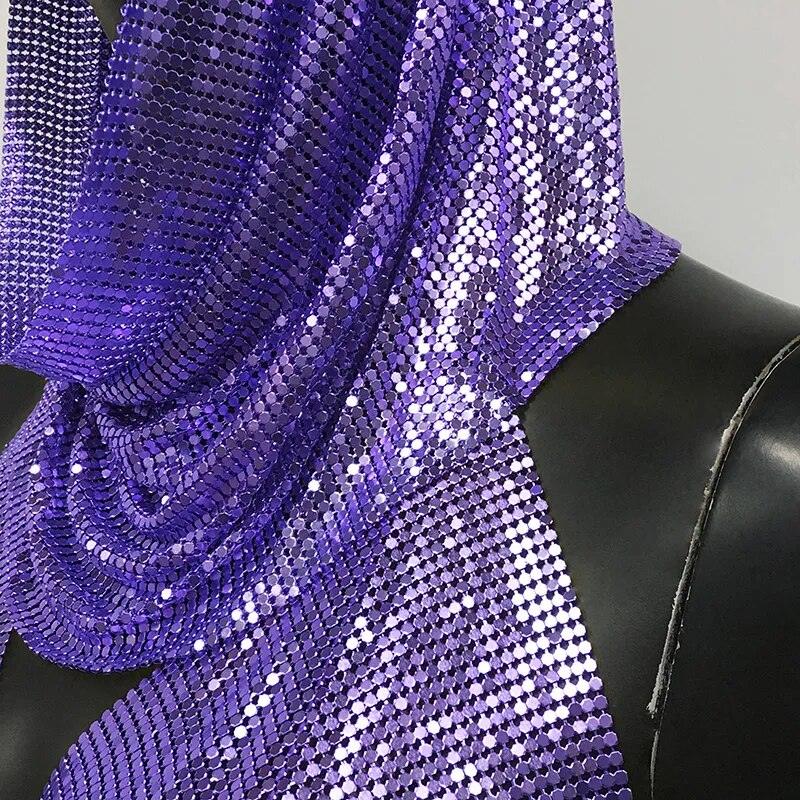 Shiny Metallic Sequin Top Tops - The Burner Shop