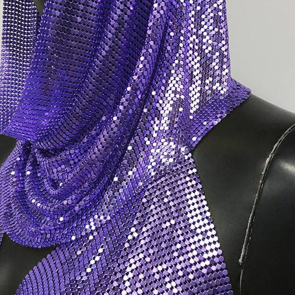 Shiny Metallic Sequin Top Tops - The Burner Shop