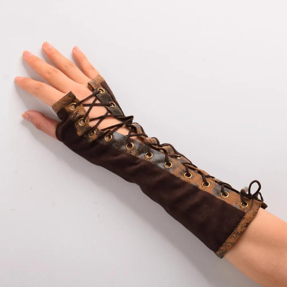 Steampunk Elbow Length Gloves Gloves - The Burner Shop