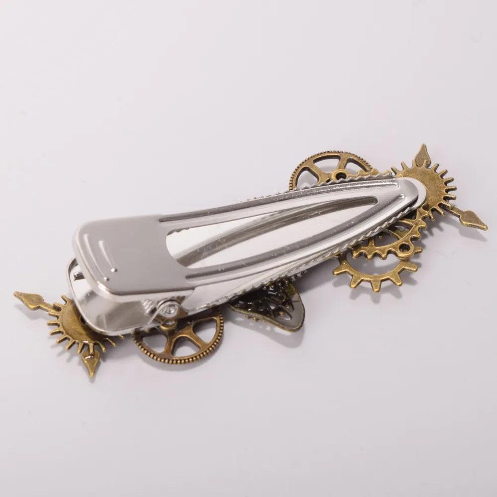 Steampunk Gear & Chains Hair Clips Hair Accessory - The Burner Shop