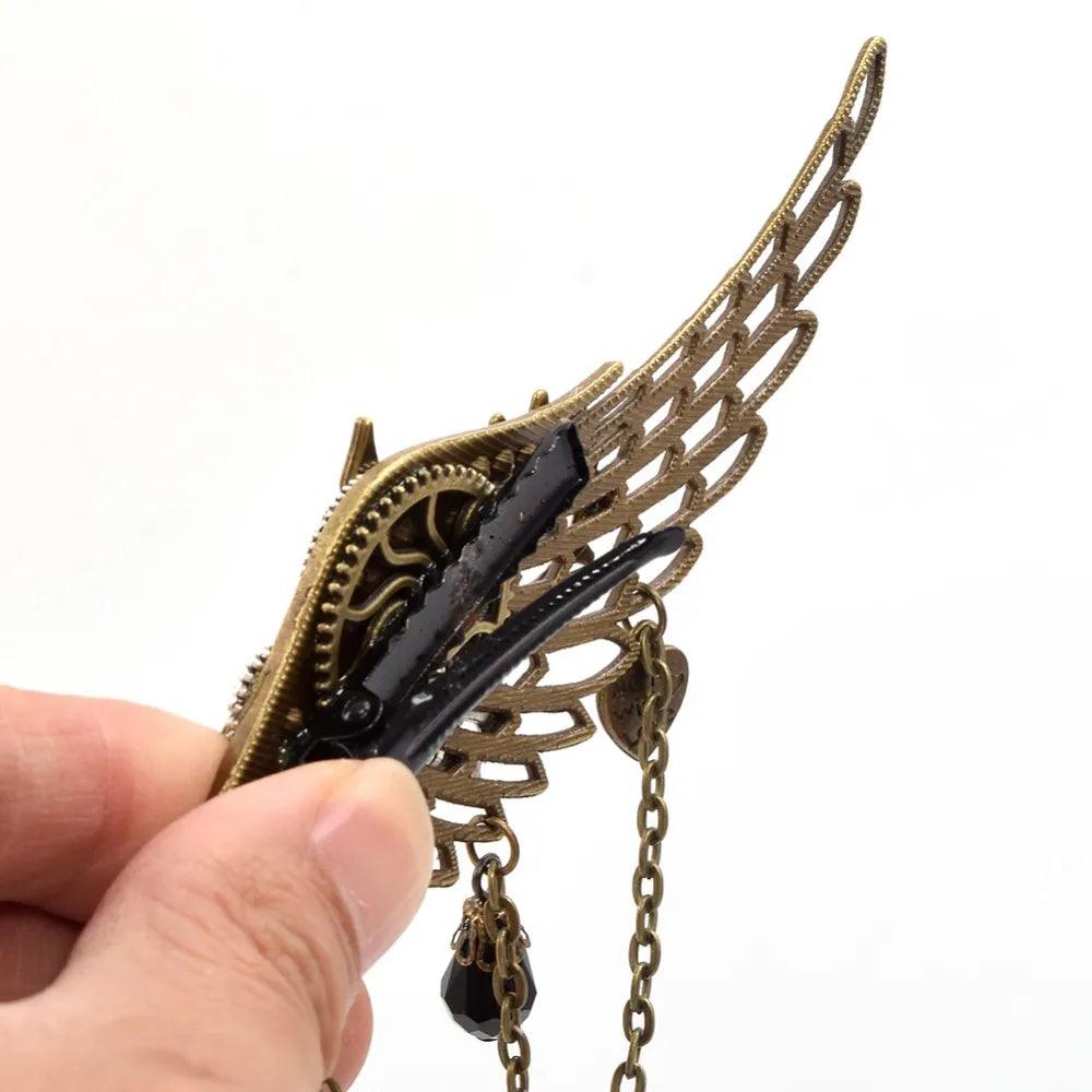 Steampunk Gear & Chains Hair Clips Hair Accessory - The Burner Shop