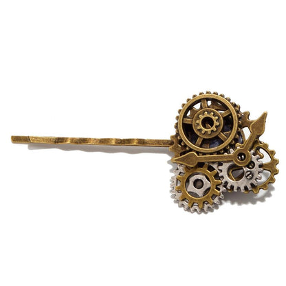 Steampunk Gear & Chains Hair Clips Hair Accessory - The Burner Shop