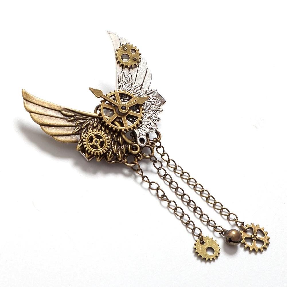 Steampunk Gear & Chains Hair Clips Hair Accessory - The Burner Shop