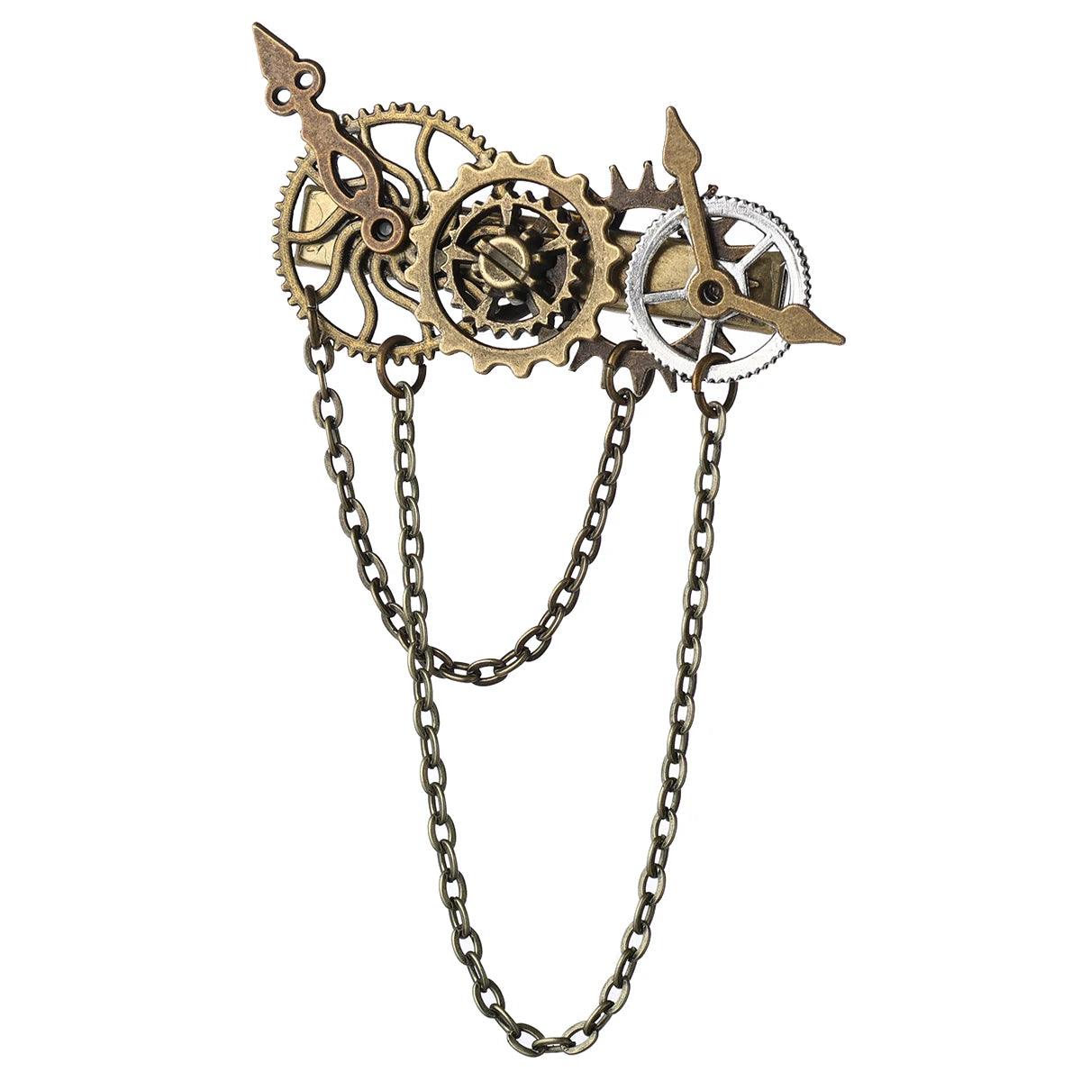 Steampunk Gear & Chains Hair Clips Hair Accessory - The Burner Shop