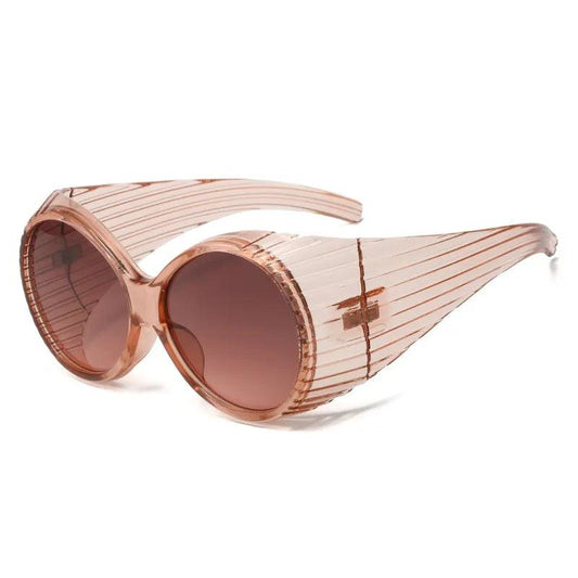 Steampunk Oversized Round Sunglasses Sunglasses - The Burner Shop