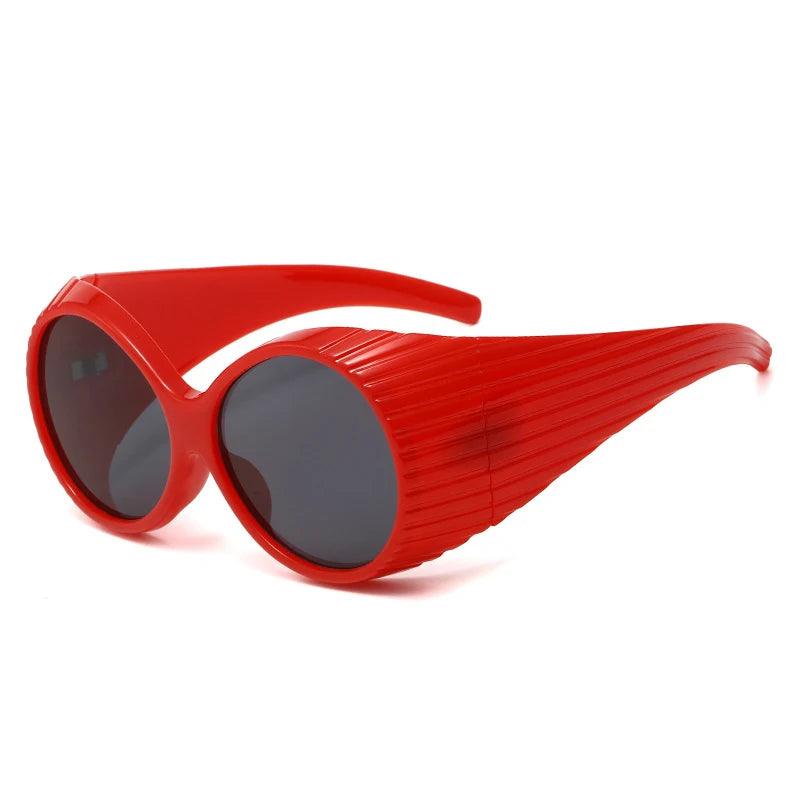 Steampunk Oversized Round Sunglasses Sunglasses - The Burner Shop