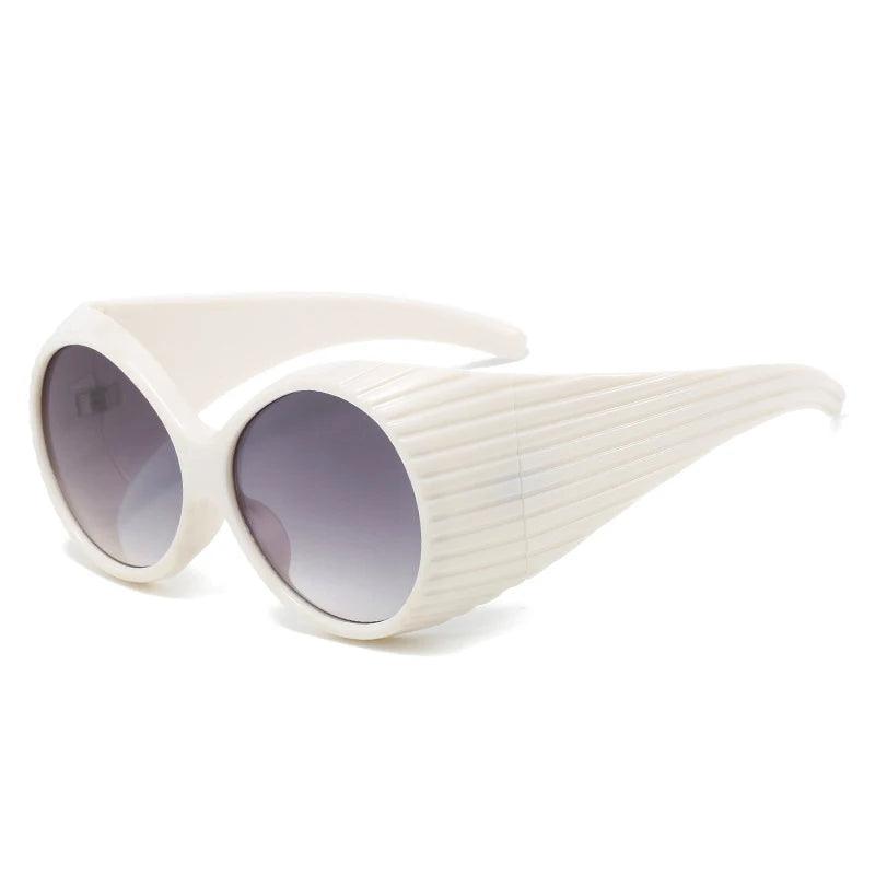 Steampunk Oversized Round Sunglasses Sunglasses - The Burner Shop