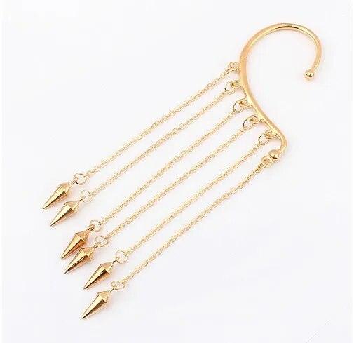 Steampunk Spike Tassel Ear Cuff Ear Cuff - The Burner Shop