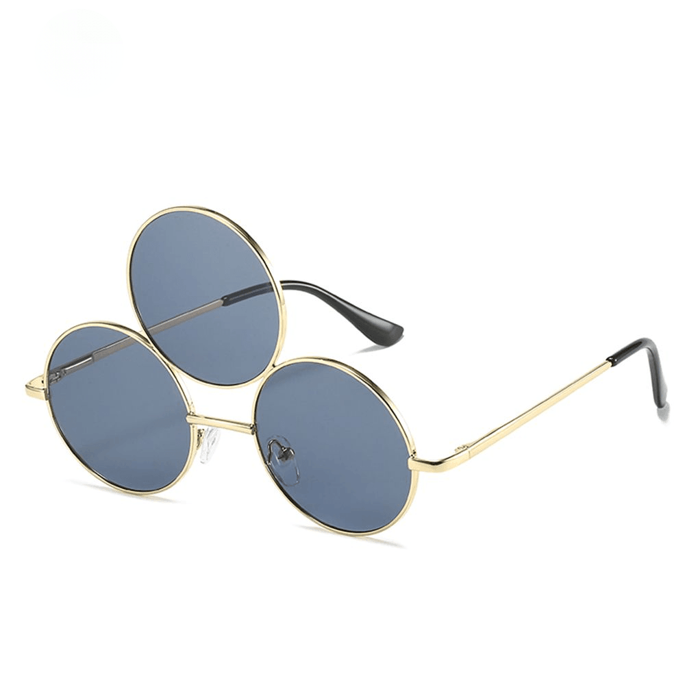Third Eye Retro Round Sunglasses Sunglasses - The Burner Shop