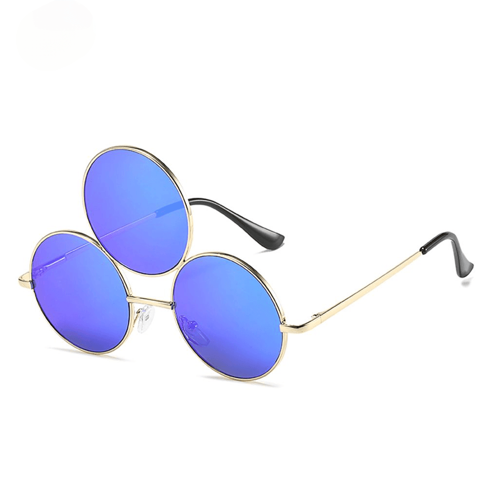 Third Eye Retro Round Sunglasses Sunglasses - The Burner Shop