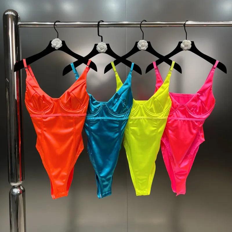 Vibrant Color Hot Bodysuit Bodysuits - The Burner Shop