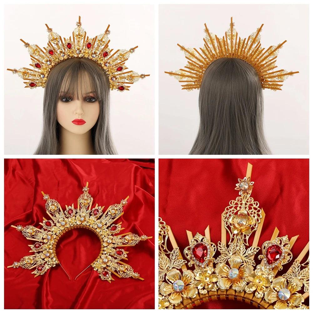 Vintage Gothic Halo Goddess Crown Head Piece - The Burner Shop