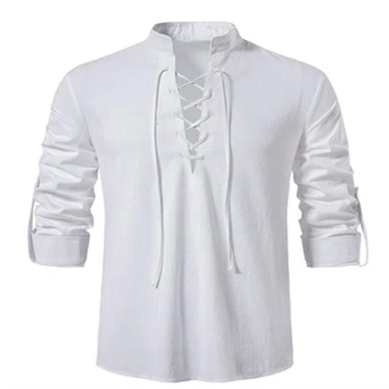 Vintage Medieval V-neck Shirt Shirts - The Burner Shop