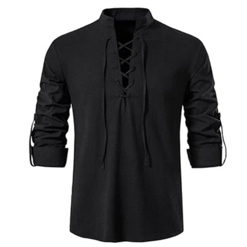 Vintage Medieval V-neck Shirt Shirts - The Burner Shop