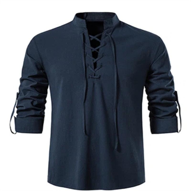 Vintage Medieval V-neck Shirt Shirts - The Burner Shop
