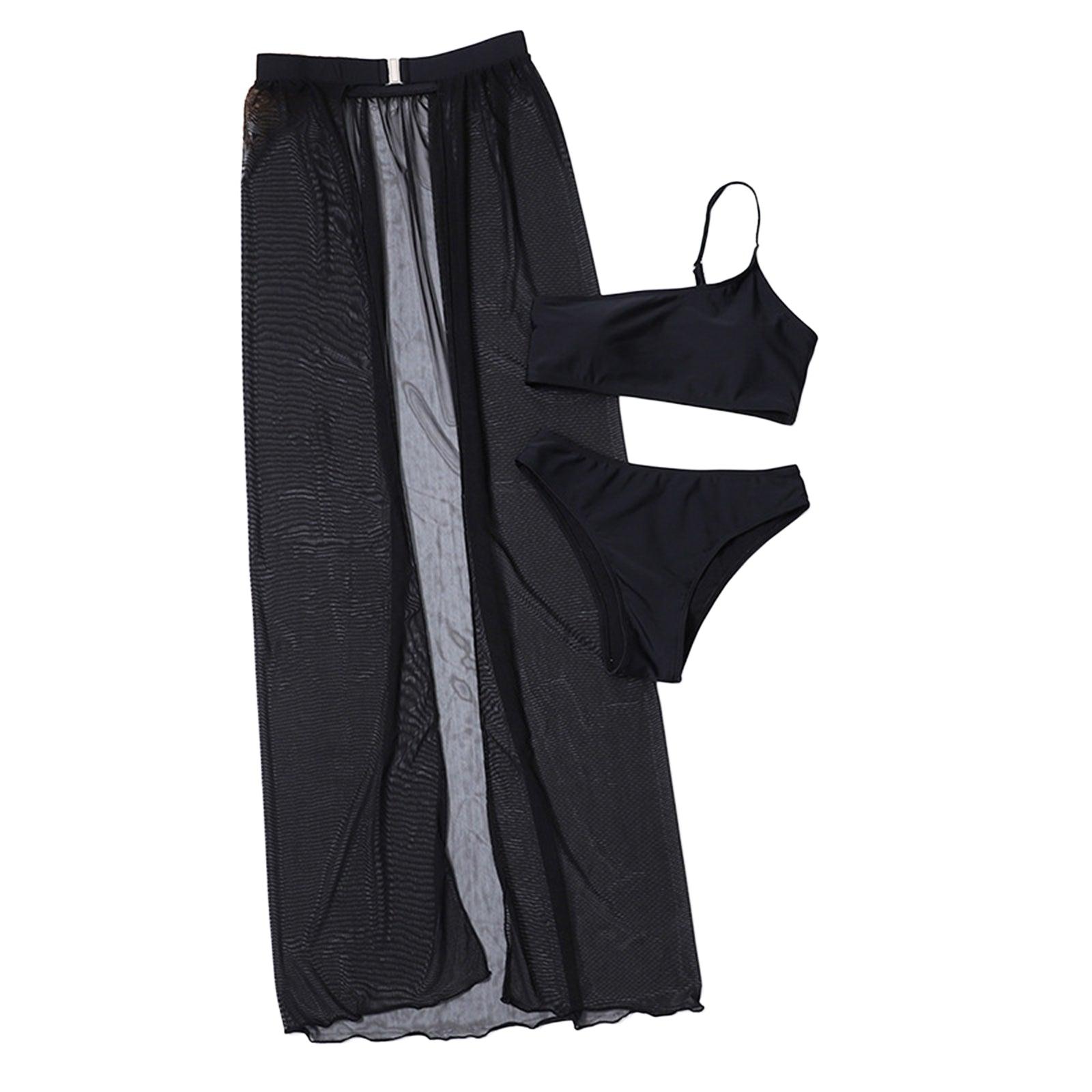 3 Piece Mesh Bikini & Cover Up Swimwear - The Burner Shop