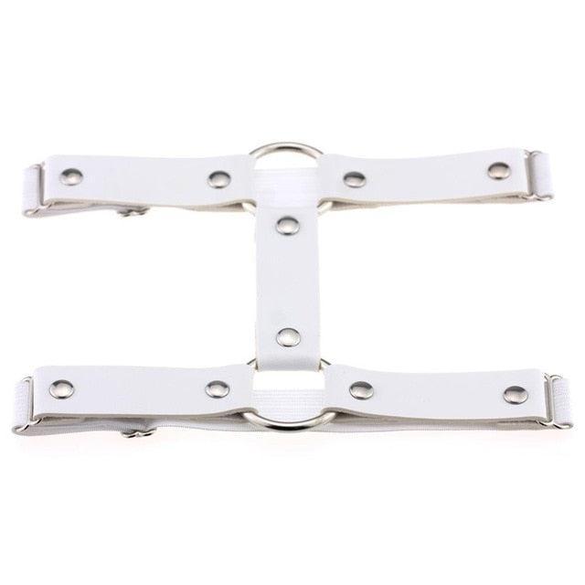 Adjustable Leather Leg Harness Garter Belt Garters - The Burner Shop
