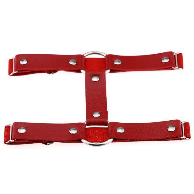 Adjustable Leather Leg Harness Garter Belt Garters - The Burner Shop