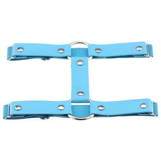 Adjustable Leather Leg Harness Garter Belt Garters - The Burner Shop