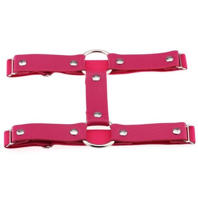 Adjustable Leather Leg Harness Garter Belt Garters - The Burner Shop