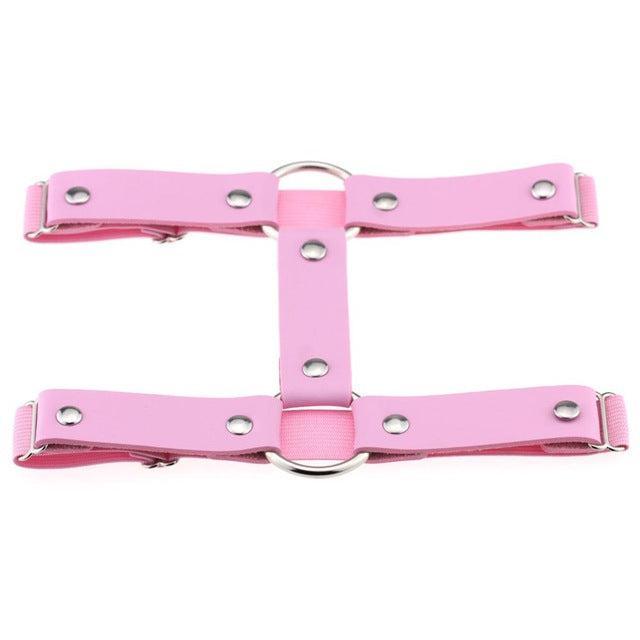 Adjustable Leather Leg Harness Garter Belt Garters - The Burner Shop
