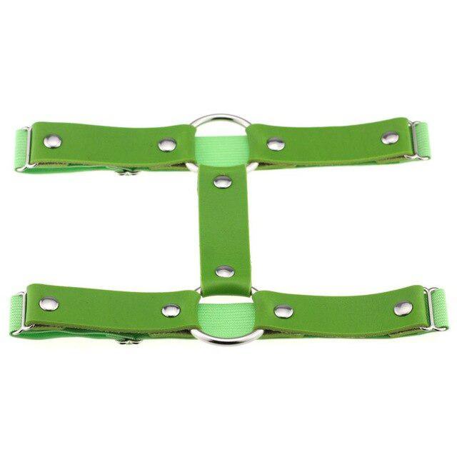 Adjustable Leather Leg Harness Garter Belt Garters - The Burner Shop