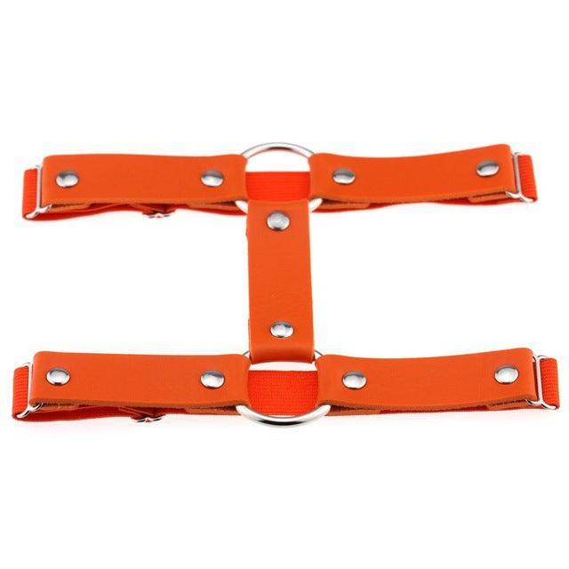 Adjustable Leather Leg Harness Garter Belt Garters - The Burner Shop