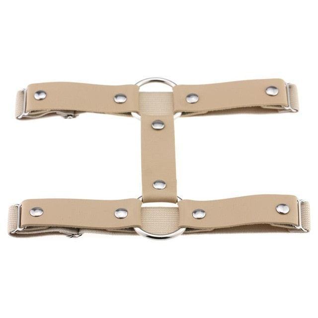 Adjustable Leather Leg Harness Garter Belt Garters - The Burner Shop