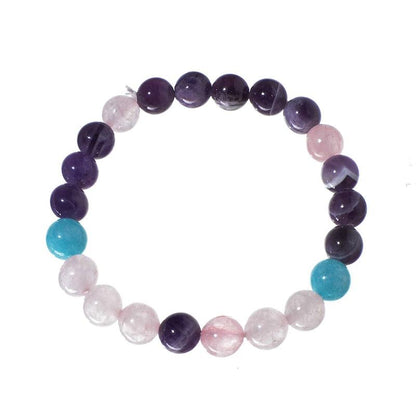 Amethyst Rose Quartz Beaded Necklace & Bracelet Necklaces - The Burner Shop