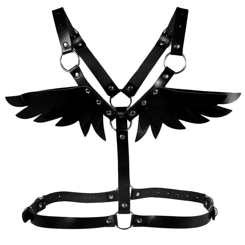Angel Wing Genuine Leather Harness Body Harness - The Burner Shop