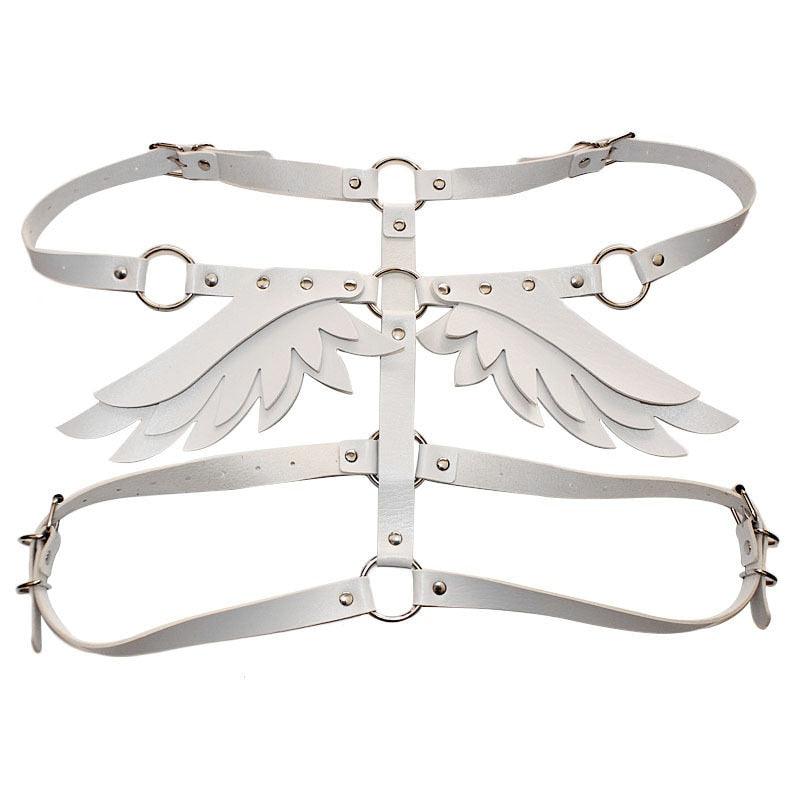 Angel Wing Genuine Leather Harness Body Harness - The Burner Shop