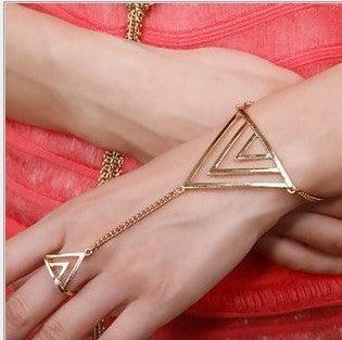 Antique Bracelet with Finger Ring Bracelets - The Burner Shop