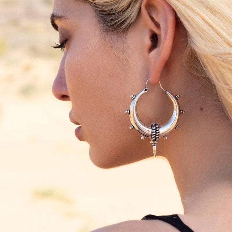 Antique Silver Gypsy Earrings Earrings - The Burner Shop