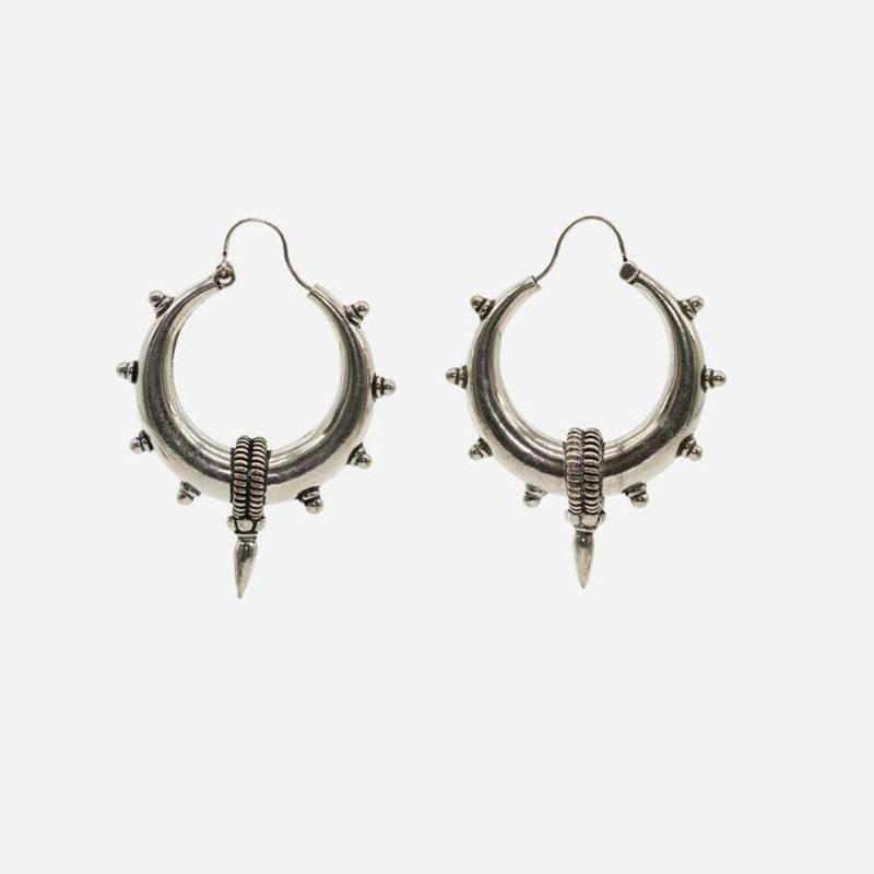 Antique Silver Gypsy Earrings Earrings - The Burner Shop