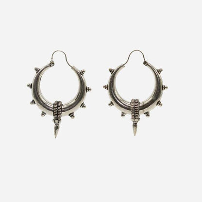 Antique Silver Gypsy Earrings Earrings - The Burner Shop