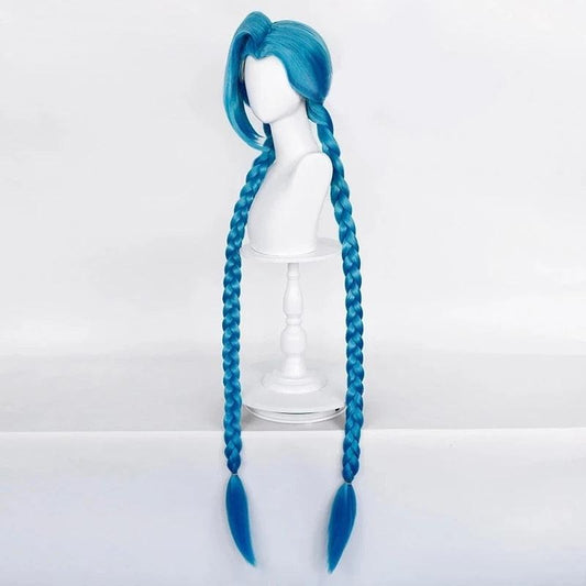 Arcane Jinx Long Braided Blue Wig Wigs - The Burner Shop