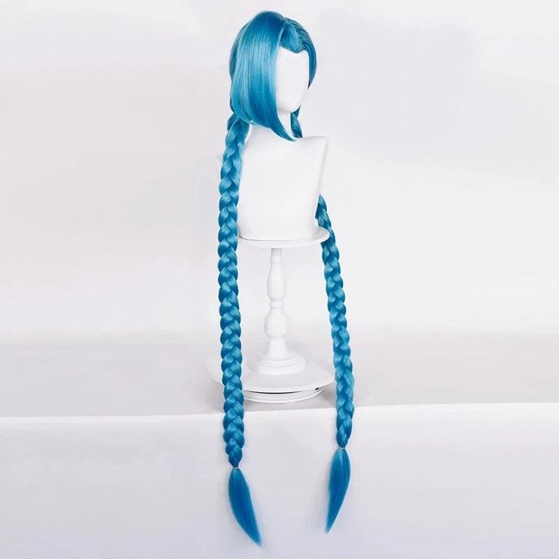 Arcane Jinx Long Braided Blue Wig Wigs - The Burner Shop