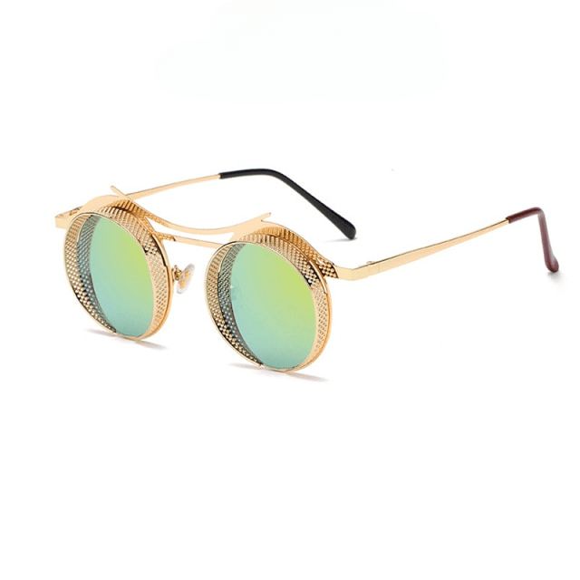 Archimedes Steampunk Round Sunglasses Sunglasses - The Burner Shop