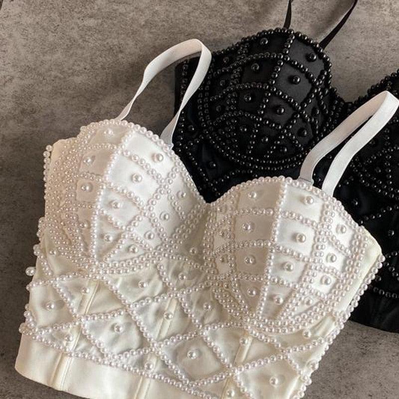 Bead Detail Corset Top Corsets - The Burner Shop