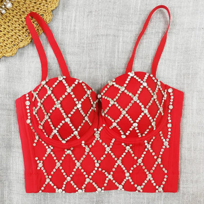 Bead Detail Corset Top Corsets - The Burner Shop
