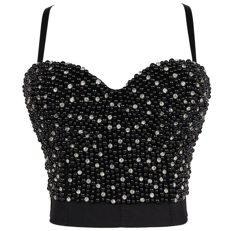 Bead Detail Corset Top Corsets - The Burner Shop