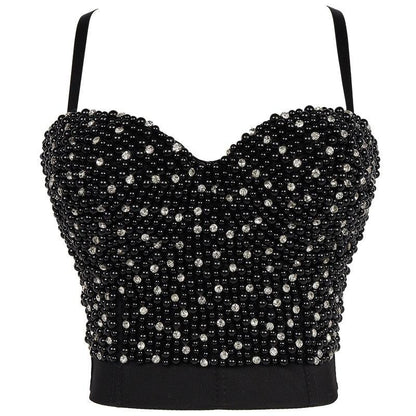 Bead Detail Corset Top Corsets - The Burner Shop