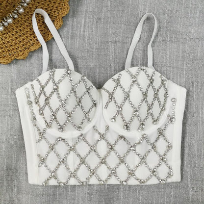 Bead Detail Corset Top Corsets - The Burner Shop