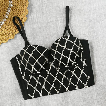 Bead Detail Corset Top Corsets - The Burner Shop