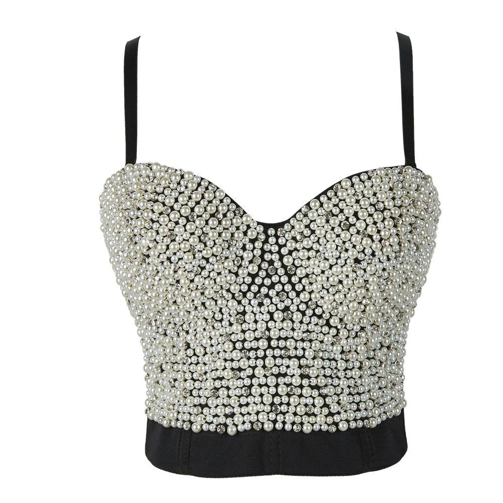 Bead Detail Corset Top Corsets - The Burner Shop