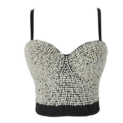 Bead Detail Corset Top Corsets - The Burner Shop