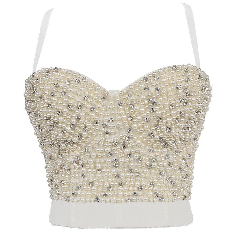 Bead Detail Corset Top Corsets - The Burner Shop