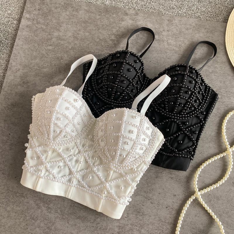 Bead Detail Corset Top Corsets - The Burner Shop