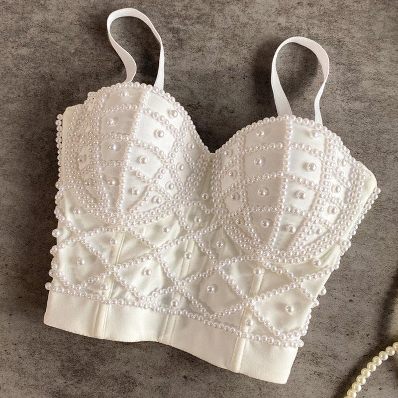 Bead Detail Corset Top Corsets - The Burner Shop